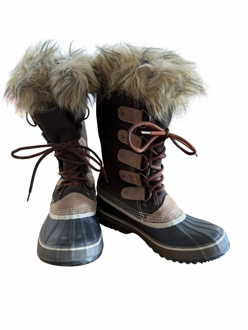 Sorel Joan of Arctic Faux Fur Waterproof Winter Snow Boots Women’s Size 8